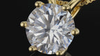 3 karaat moissanite (lab diamant) ketting | 925 sterling zilver, 18k goudverguld