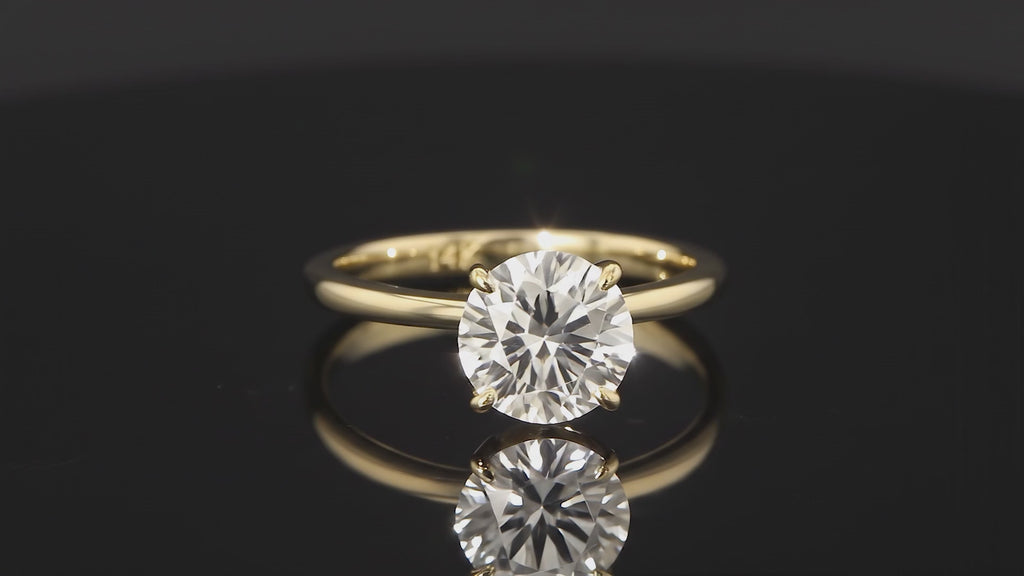 2 karaat Moissanite (lab diamant) ring | 14 Karaat Goud | 17.25 mm / Maat 54