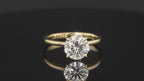 2 karaat Moissanite (lab diamant) ring | 14 Karaat Goud | 17.25 mm / Maat 54