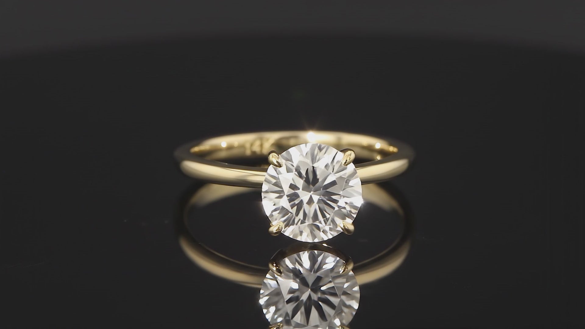 2 karaat Moissanite (lab diamant) ring | 14 Karaat Goud | 17.25 mm / Maat 54