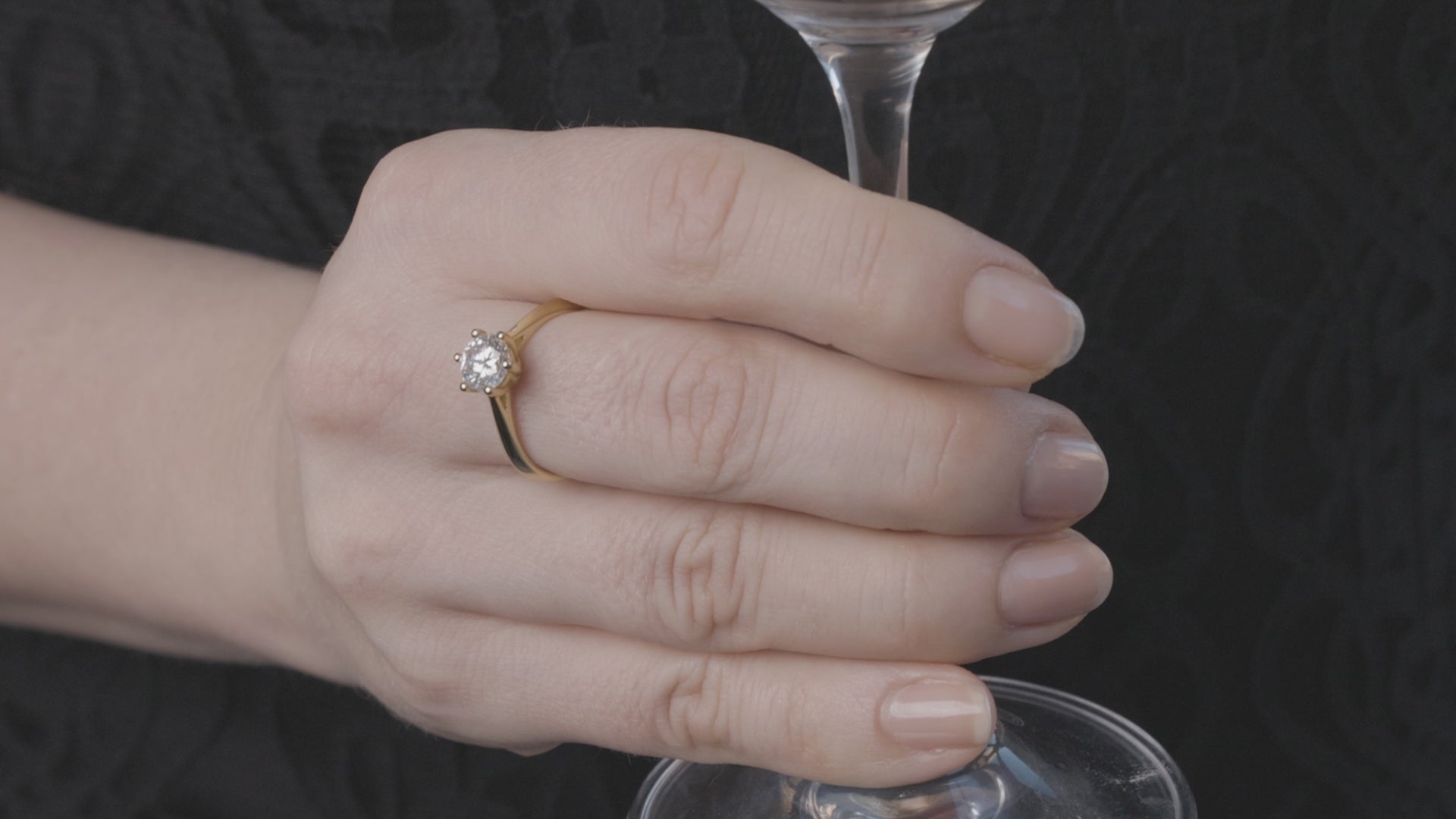 1 karaat moissanite (lab diamant) ring | 925 sterling zilver en 18K goud verguld | Maat  17.25 mm/54