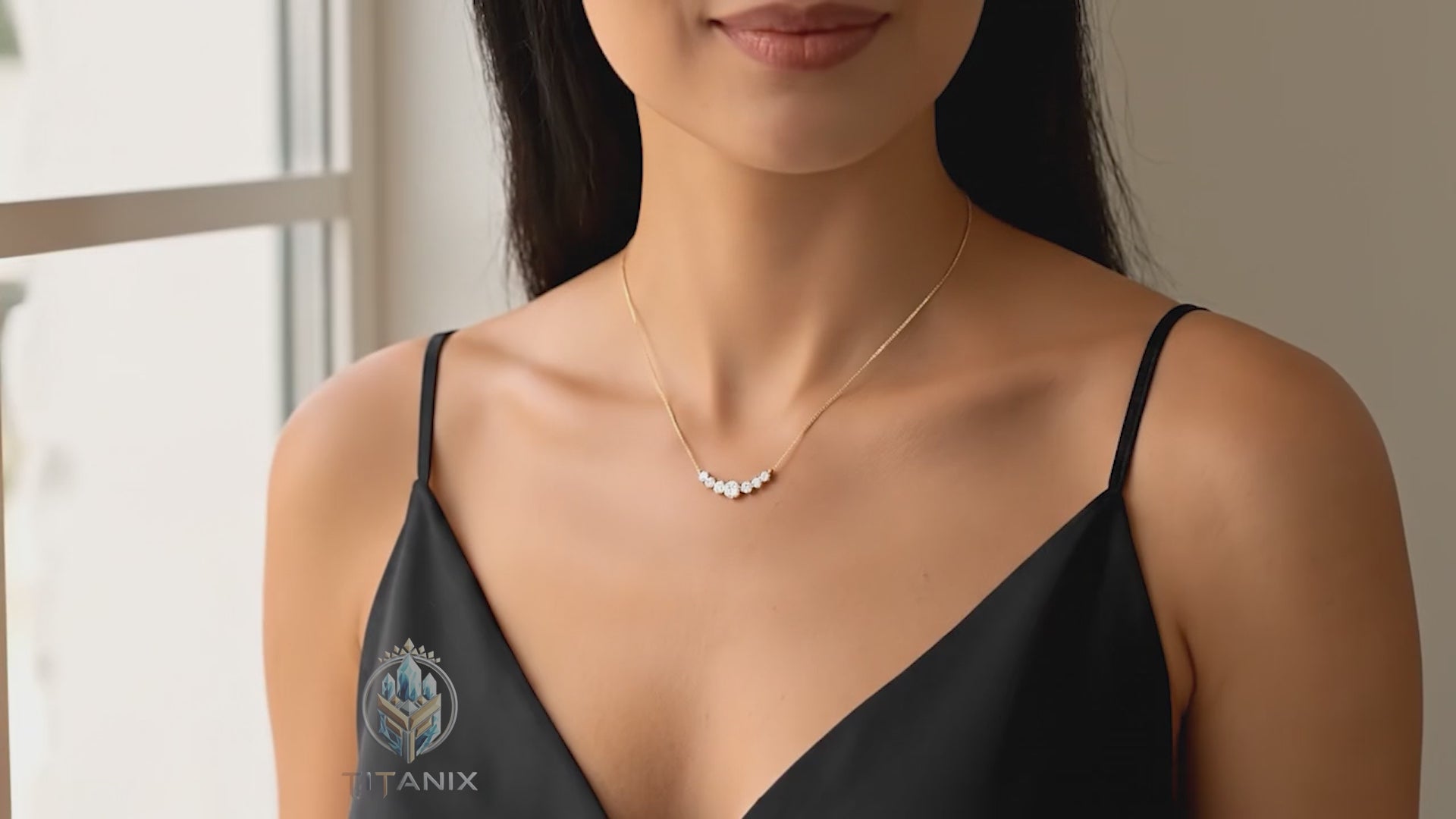 Titanix 925 Sterling zilver 18k goud gecoate Ketting met 1.7 karaat Moissanites (lab diamanten) – Met GRA Certificaat